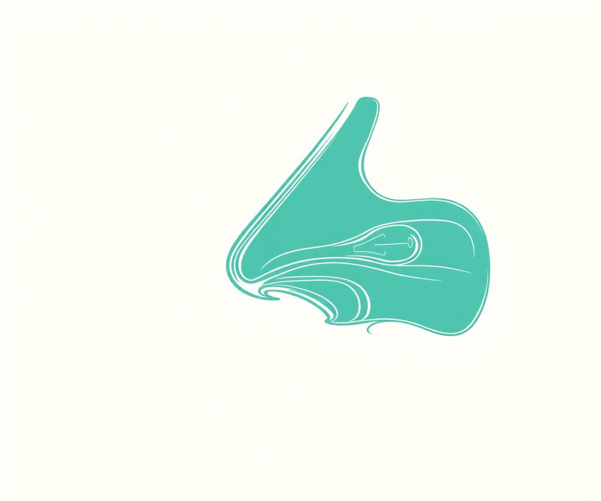 Simple illustration of the nasal airway and inner nasal anatomy
